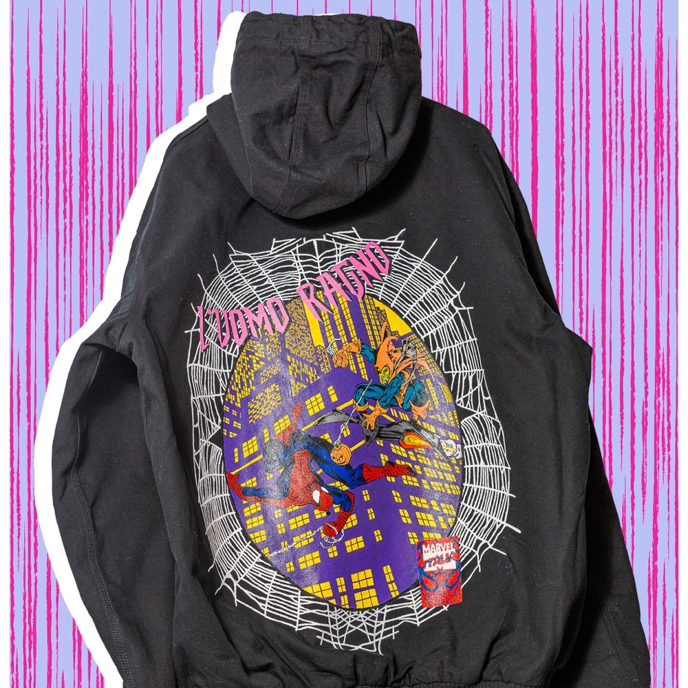 Hand painted spider-man Carhartt jacket